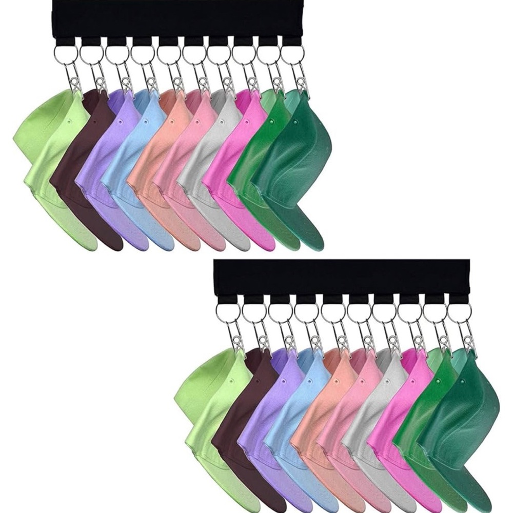 Multi-Color Hat Organizer with Hooks
